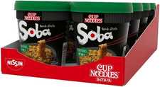 NISSIN Cup Noodles Soba Wok Style Teriyaki Flavoured Instant Noodles, 90 g Pot (
