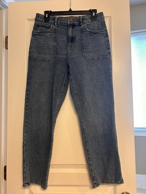 Sincerely Jules Medium Wash Patch Pocket Cotton High Rise Jeans Size 9/29