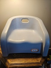 Vintage Little Tikes Child Toddler Size Blue Booster Seat Chair with Handle