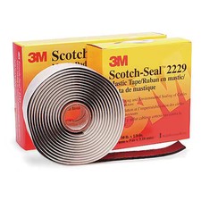3M 2229-1X10ft Electricaltape, Vinyl, Black, 3-3/8Ydl, 1Inw