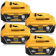 DCB206 10.0Ah Replacement for Dewalt 20V Battery 4PC, Yellow-4PC