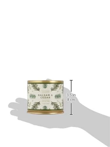 Vela de soja de cedro y bálsamo navideño noble Illume, lata grande Foto 3 de 4
