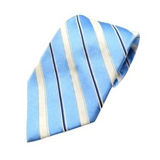 Mens Bruno Piattelli Roma 100 Silk Navy Light Blue Cream Tie