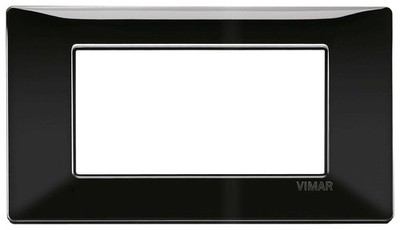VIMAR PLANA PLATTE 4 MODULE TECHNOPOLYMER FARBE SCHWARZ 14654.05