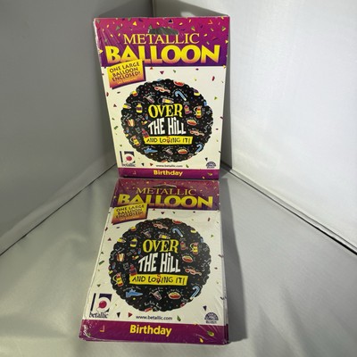 Vtg Betallic  Over the Hill and Losing It  Birthday Metallic Balloon  Lot of 5