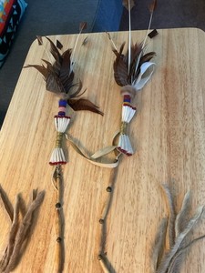 Traditional Crow Style Mens Hair Ornaments 