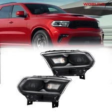 For Dodge Durango 2021-23 LED Passenger&Driver Headlights w/ Halogen Signal Lamp