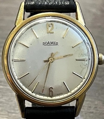 ROAMER HERRENUHR  Handaufzug Vintage Armbanduhr Ø35mm