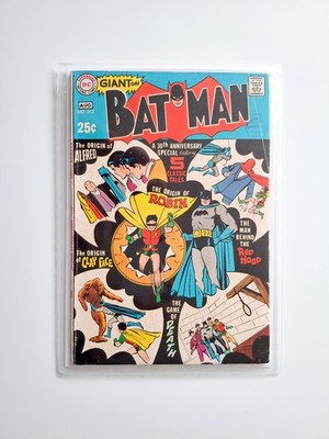 Batman #213 Silver Age DC Comic Giant Size 30th Anni Issue 1969 FN- Condition