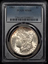 1903 Morgan Silver Dollar $1 PCGS MS64 - Nice Coin!