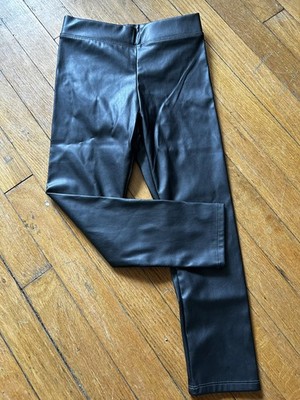 J. Crew Crewcuts Girls' Faux-Leather Leggings Size 6 in Black New without Tags!
