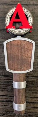 Avery Brewing Co. Tap Handle - Red ''A'' Logo - 10'' Boulder CO - Great Functional