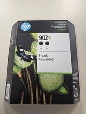 Genuine HP 902XL 2 Pack Black Ink Cartridges Expires 4/2027 NEW