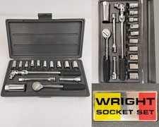 Wright Socket Wrench 15 Piece Set J5955 Wright Socket Wrench 15 Piece Set J5955