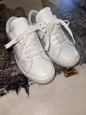 SOHO GRIT Ladies White Leather Trainers/Sneakers Size UK2/EU 35 Made in Italy