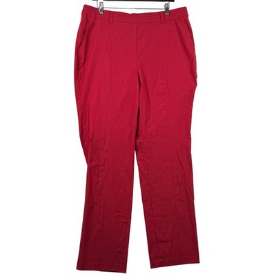 NWT Rafaella 16 Fit to Flatter Millennium Stretch Pull On Pants Rio Red Trousers
