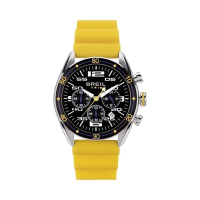 Mens Wristwatch BREIL Tribe SCORE EW0635 Chrono Silicone Yellow