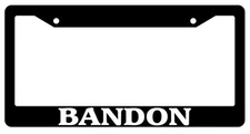 Black License Plate Frame Bandon City State Auto Accessory Novelty