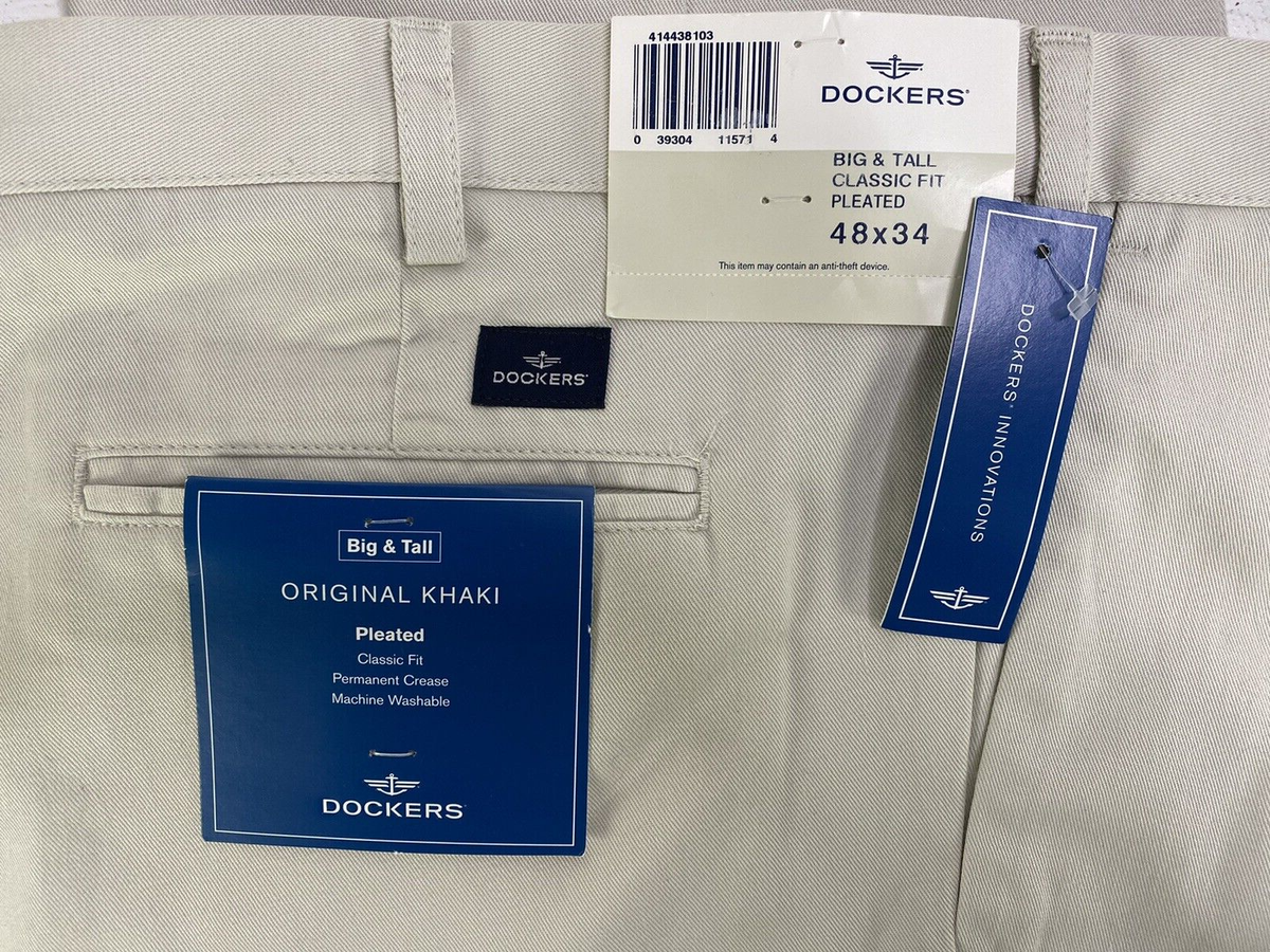 Dockers Classic Fit Original Khaki Pants Men's Size 48 x 34