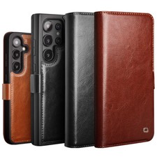 QIALINO Original Leather Case Magnetic Cover f Samsung Galaxy S24 S25 Ultra Plus