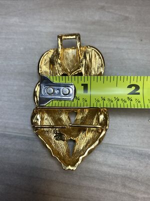 Gay Boyer Vintage Gold Tone Twin Leaf Interlocking Belt  display picture 1