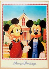(PRL) 1987 MINNIE MICKEY MOUSE MOUSE WALT DISNEY POSTER ART PRINT COLLECTOR