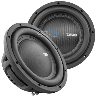 2x DS18 IXS10.4D 10'' Shallow Mount Subwoofer 1000W Dual 4 ohm Slim Car Bass Sub