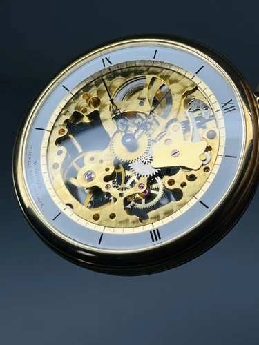 Vintage Bucherer Skeleton Pocket Watch 17 Jewels Incabloc Swiss Made