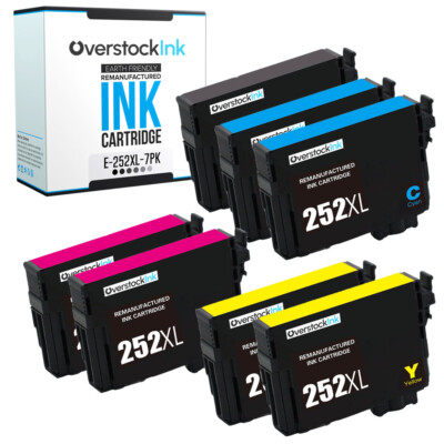7PK Compatible OSI T252XL Ink Cartridges for Epson Workforce WF-3620 WF-7720DTWF