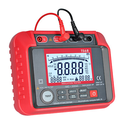 TS68 Isolationsmessgerät 2500V CAT III - Megohmmeter 200GΩ, PI/DAR, Datenlogger