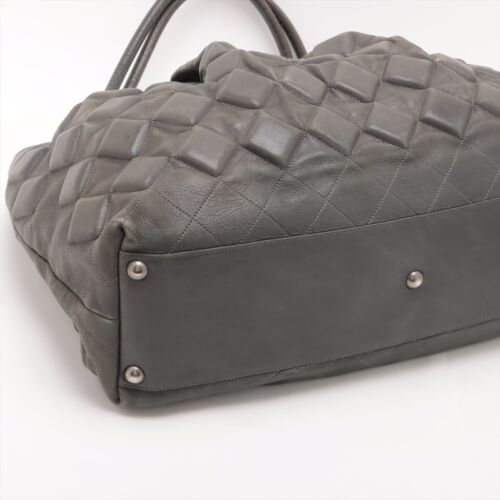 Chanel Coco Mark Leather Tote bag Gray Silver Metal Fittings 12XXXXXX - Picture 4 of 13