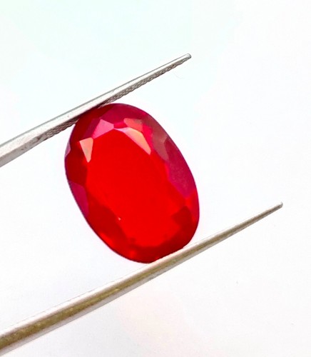 Red Ruby Lab-Created Oval Shape Cut Loose Gemstone R88 - Picture 12 of 13