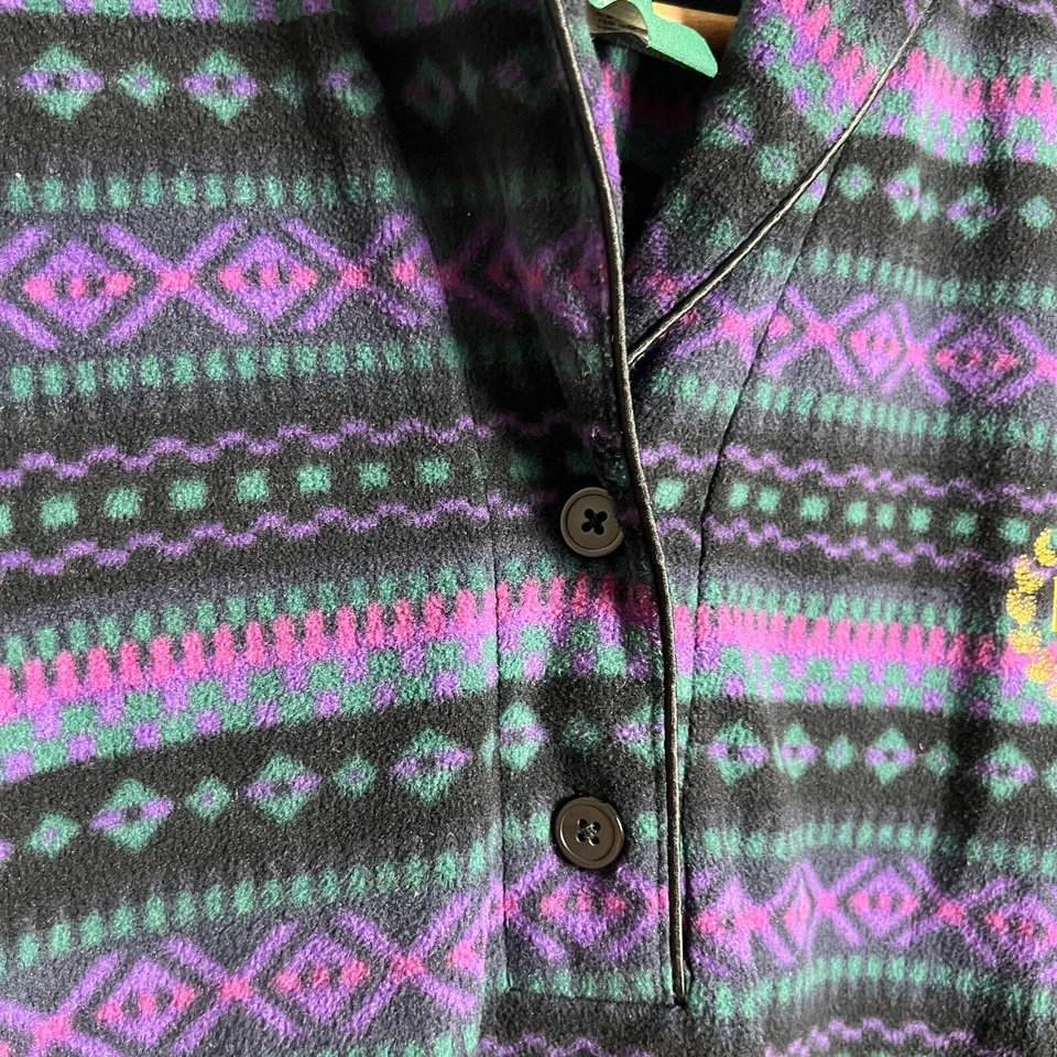 Vintage Lauren Ralph Lauren Fleece Aztec Fair Isle Tunic Sweater Dress Size M - Image 4 of 4