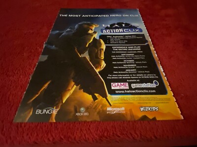 PAD54 2 PAGE GAME ADVERT 11X18 HALO 3 BELIEVE ACTION CLIX XBOX360