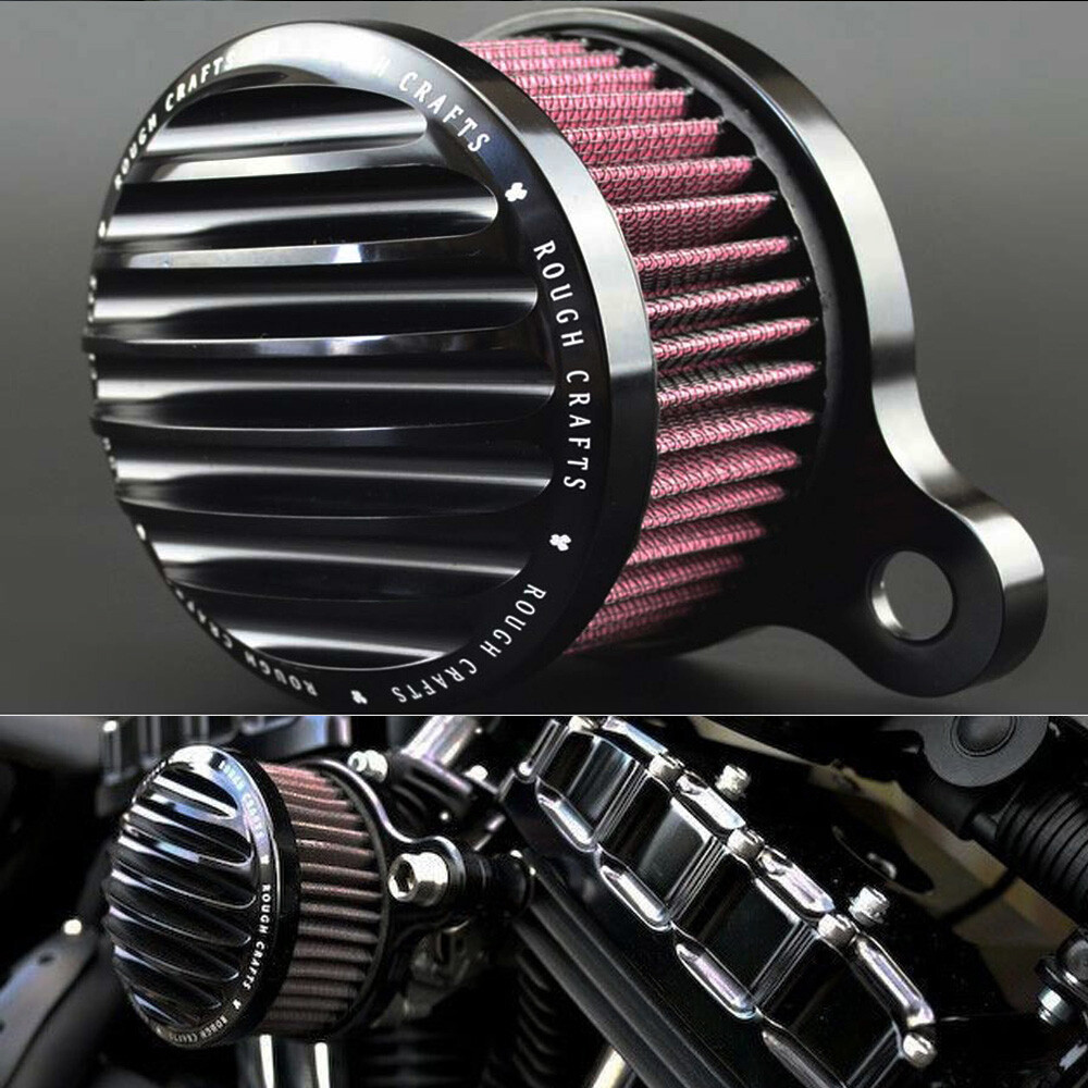 HCmotorku Motorrad Luftfilter Für Harley Sportster 883/1200 (2004-2024) – Schwarz Mit Blauem Filter
