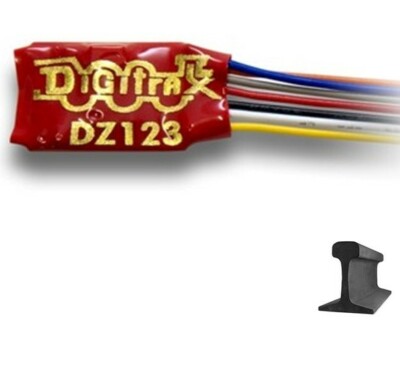 Digitrax DZ123 ~ New 2025 ~ DCC Wired Motor Decoder 2 Functions ~ Z to HO Scale