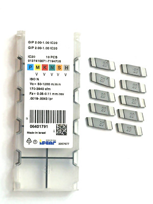 (10) pcs. - ISCAR CUT-GRIP GIP 2.00-1.00 IC20 #6401791 GROOVING Inserts - NOS