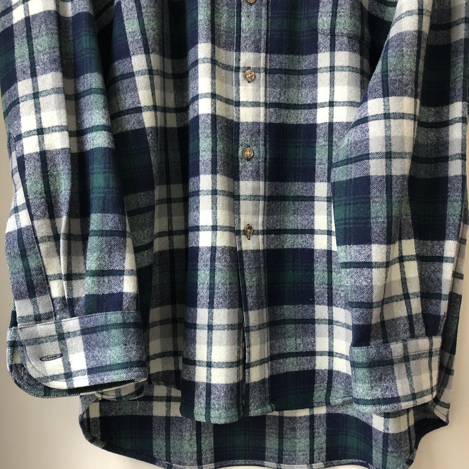 Pendleton Mens Button Down Shirt Virgin Wool Plai… - image 5