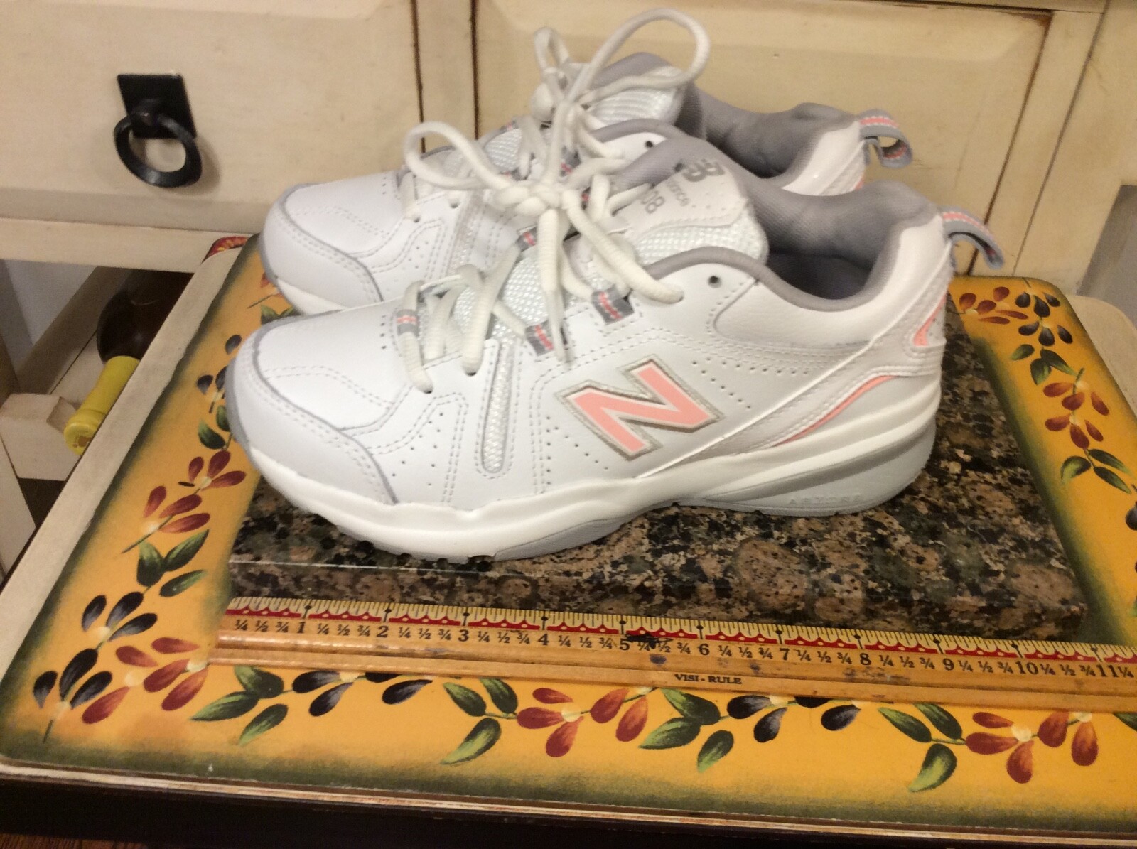 New Balance Women's 608v5 WPS Size US 5 White/pink Leather Running Shoes,  euc | eBay