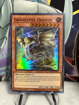 Yugioh Grandtusk Dragon POTE-EN033 1st Edition Super Rare 