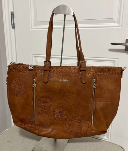 Desigual Women’s Dark Amber Embroidered Shoulder Bag with 2 Straps - MRSP$200 - Picture 2 of 16
