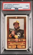 1983 Bill Madlock Super Star Perma-Graphics PSA 9