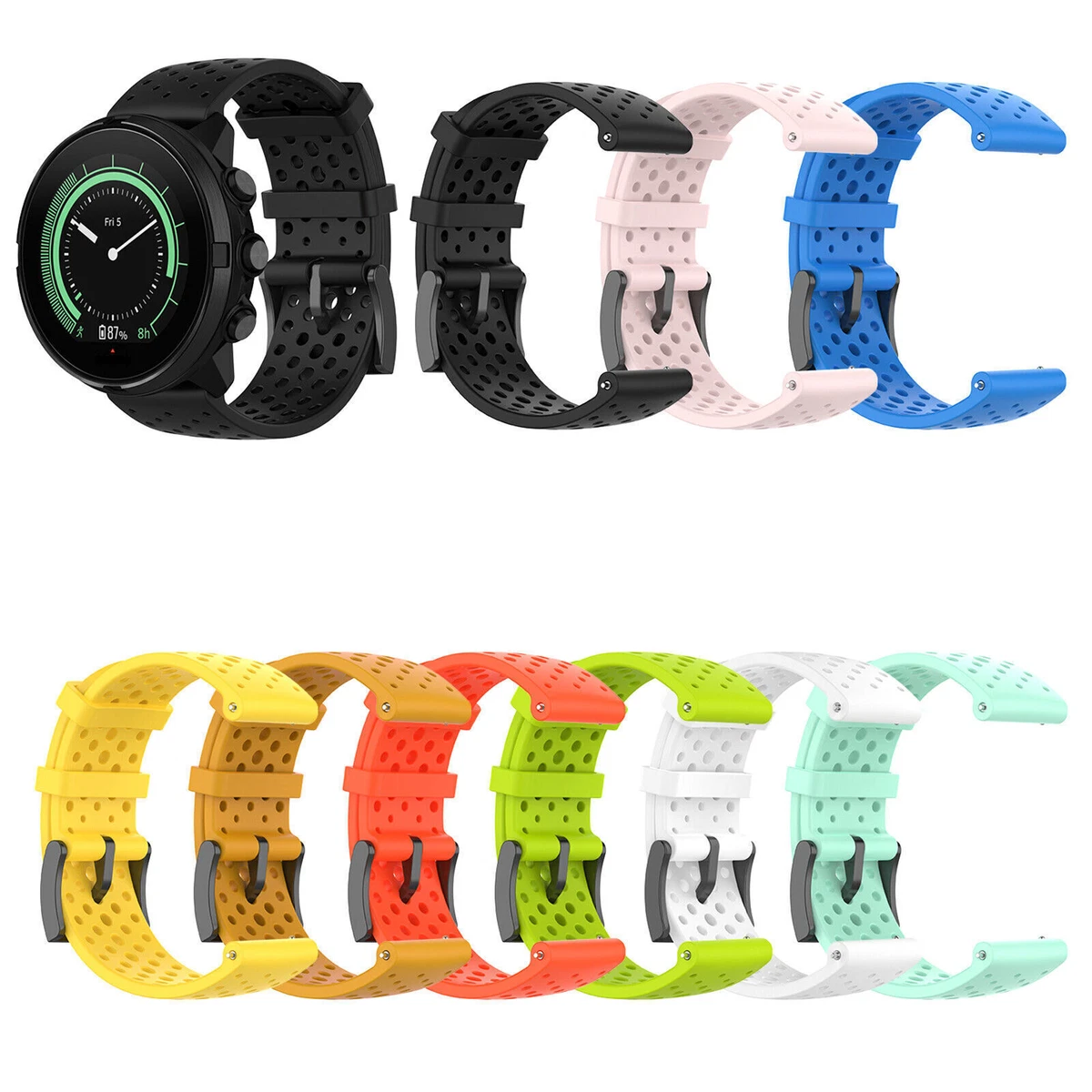 For Suunto Spartan Sport Wrist HR D5 Adjustable Silicone Watch