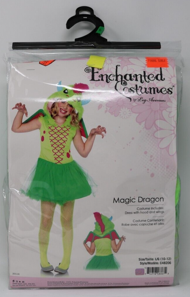 Magic Dragon Child Costume Size Large 10-12 NEW Halloween
