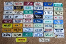 Vintage 1981 Post Cereal Wheaties Miniature Bike State Metal License Plate Sign