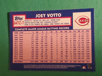 2019 Topps Chrome 1984 Anniversary Insert 84TC-7 Joey Votto Reds