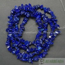 Natural Lapis Lazuli Gemstone 5-8mm Chip Beads Spacer 5mm 8mm 35" Jewelry Making