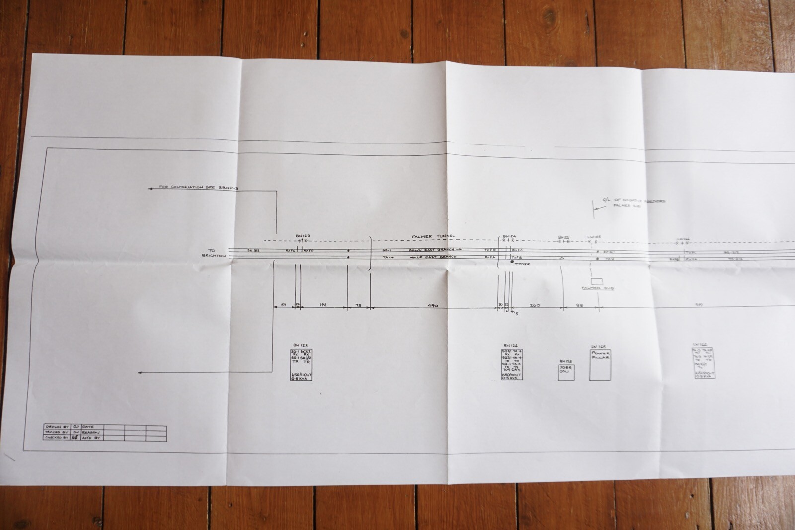Three Bridges Brighton Falmer Tunnell British Rail Railway Track Plan Map eBay