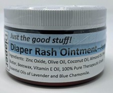 NATURAL Diaper Rash Ointment -Petroleum Free, No Artificial Scents, Zinc Oxide