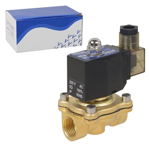 Solenoid Valve Brass 3/4"", 1/2"", 1"" 0-10 Bar NC Powerless Closed 230V Valve - Picture 7 of 12